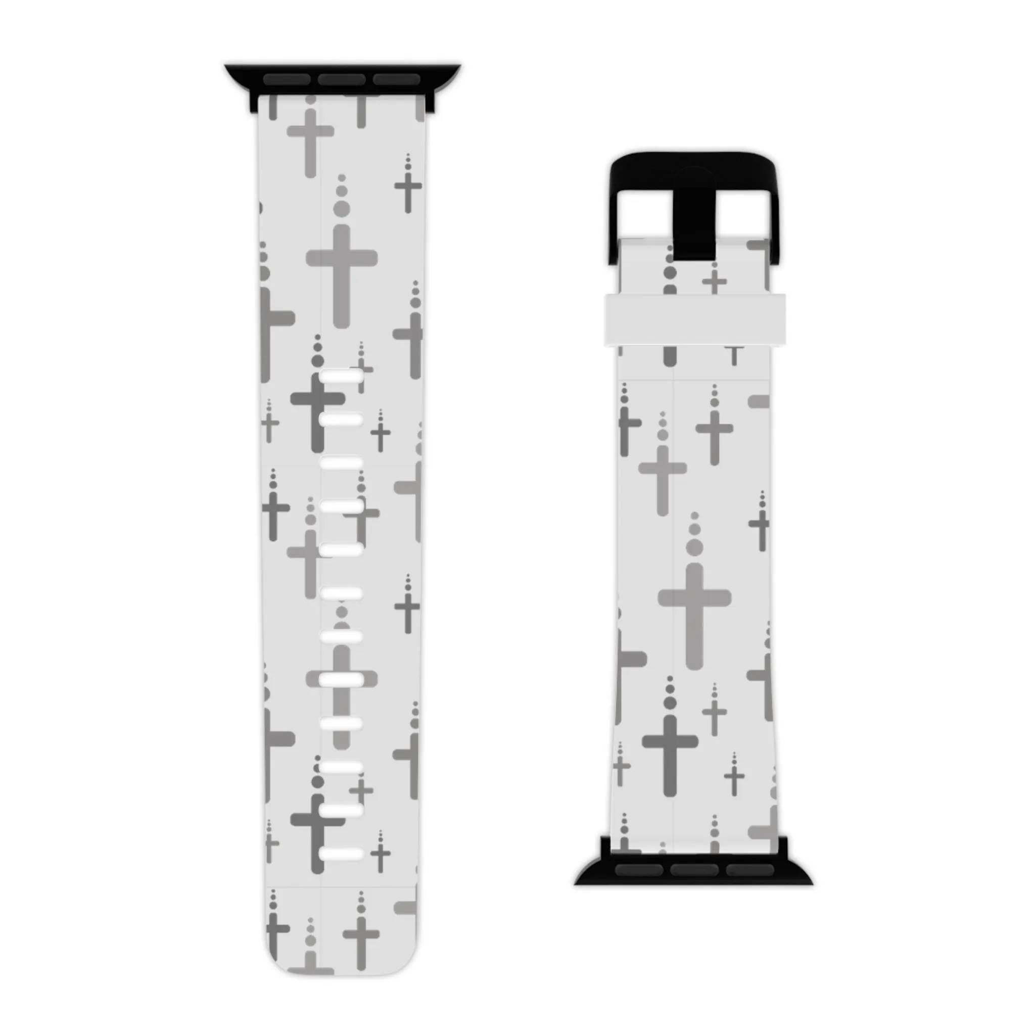 Crosses Watch Band - Silver/White for Apple Watch 38/40/42/44