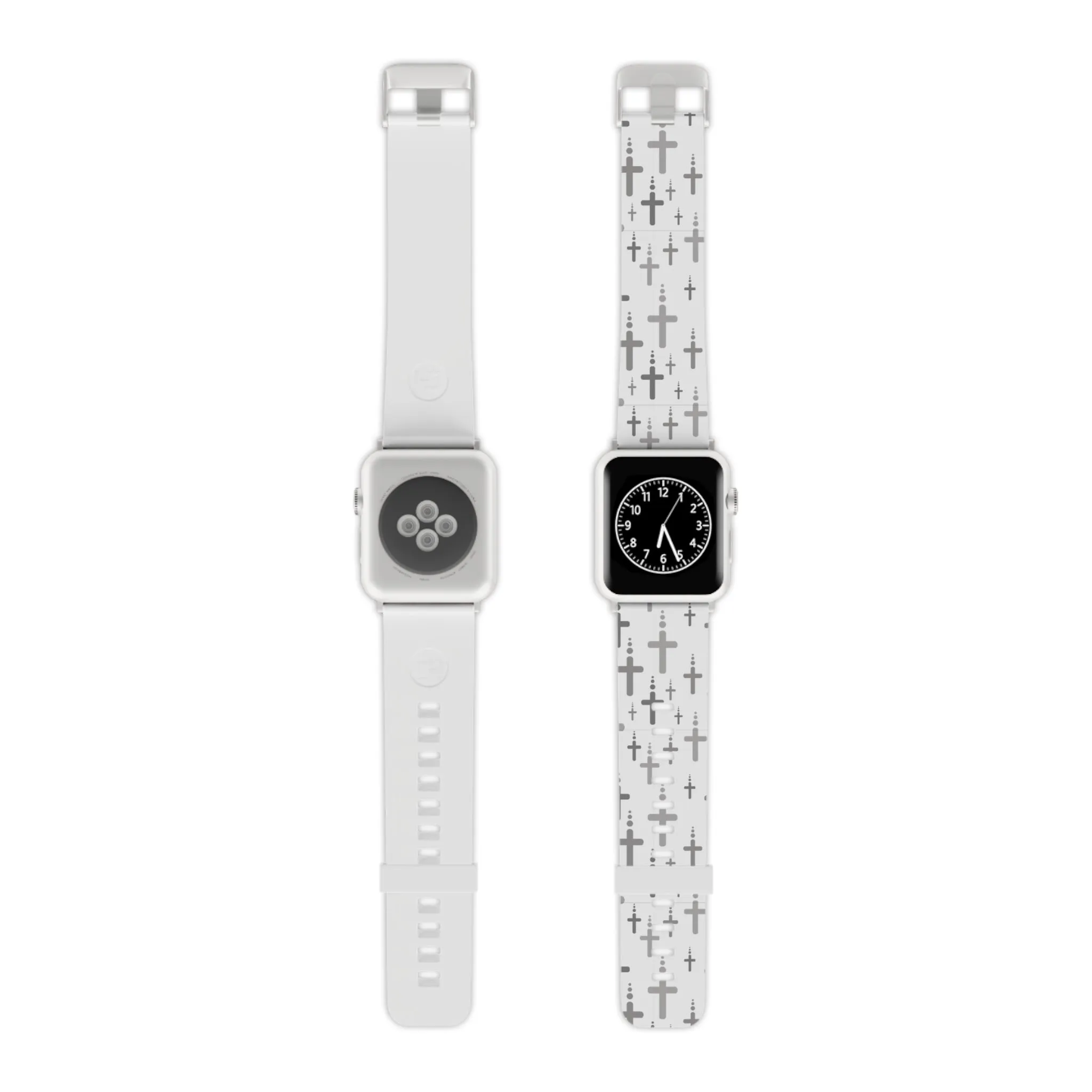 Crosses Watch Band - Silver/White for Apple Watch 38/40/42/44