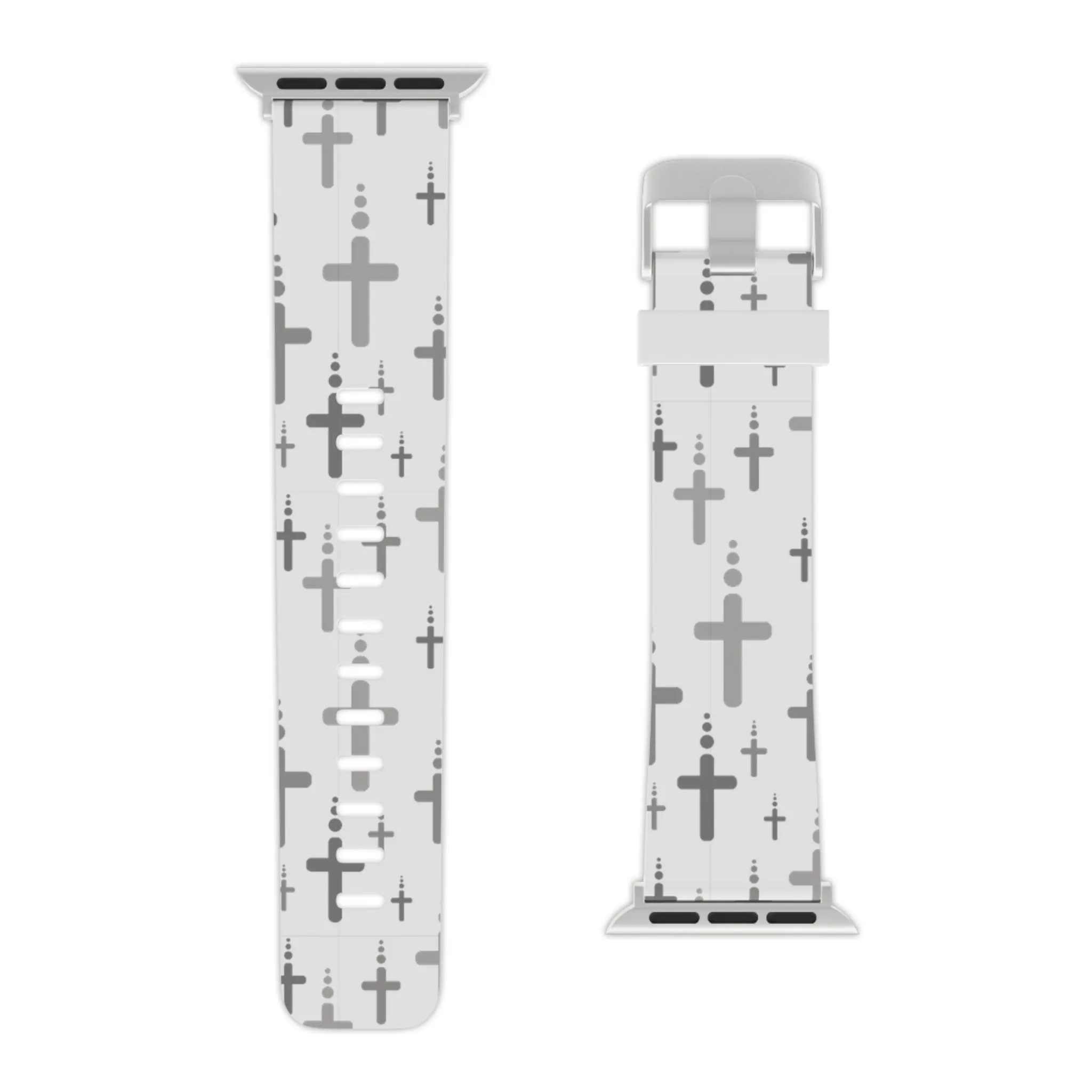 Crosses Watch Band - Silver/White for Apple Watch 38/40/42/44
