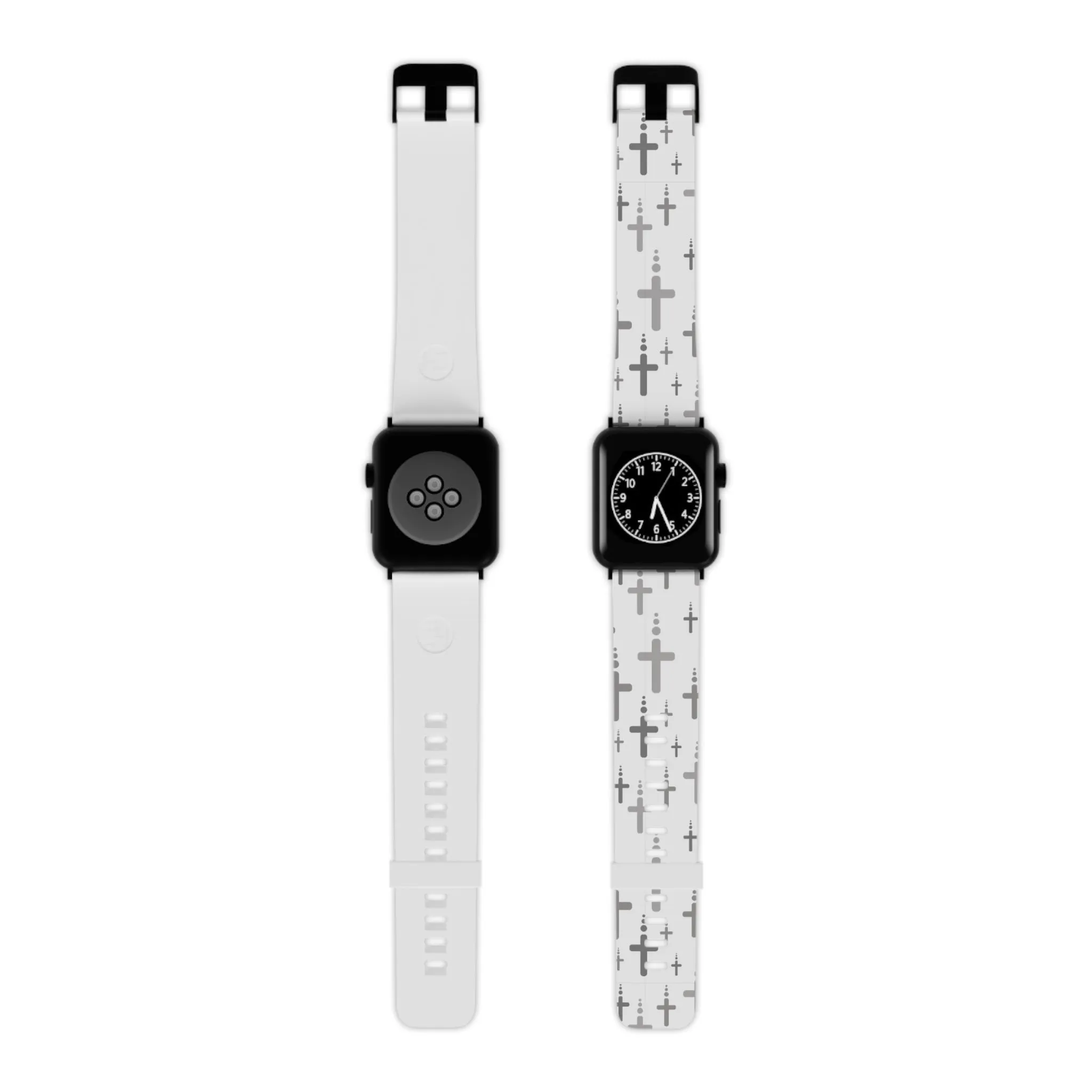 Crosses Watch Band - Silver/White for Apple Watch 38/40/42/44