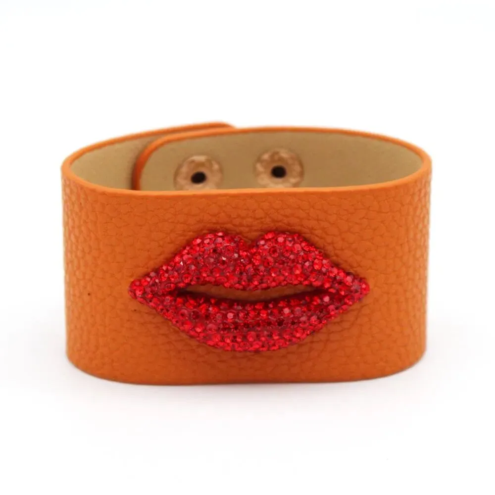 Crystal Red Lip Bracelet