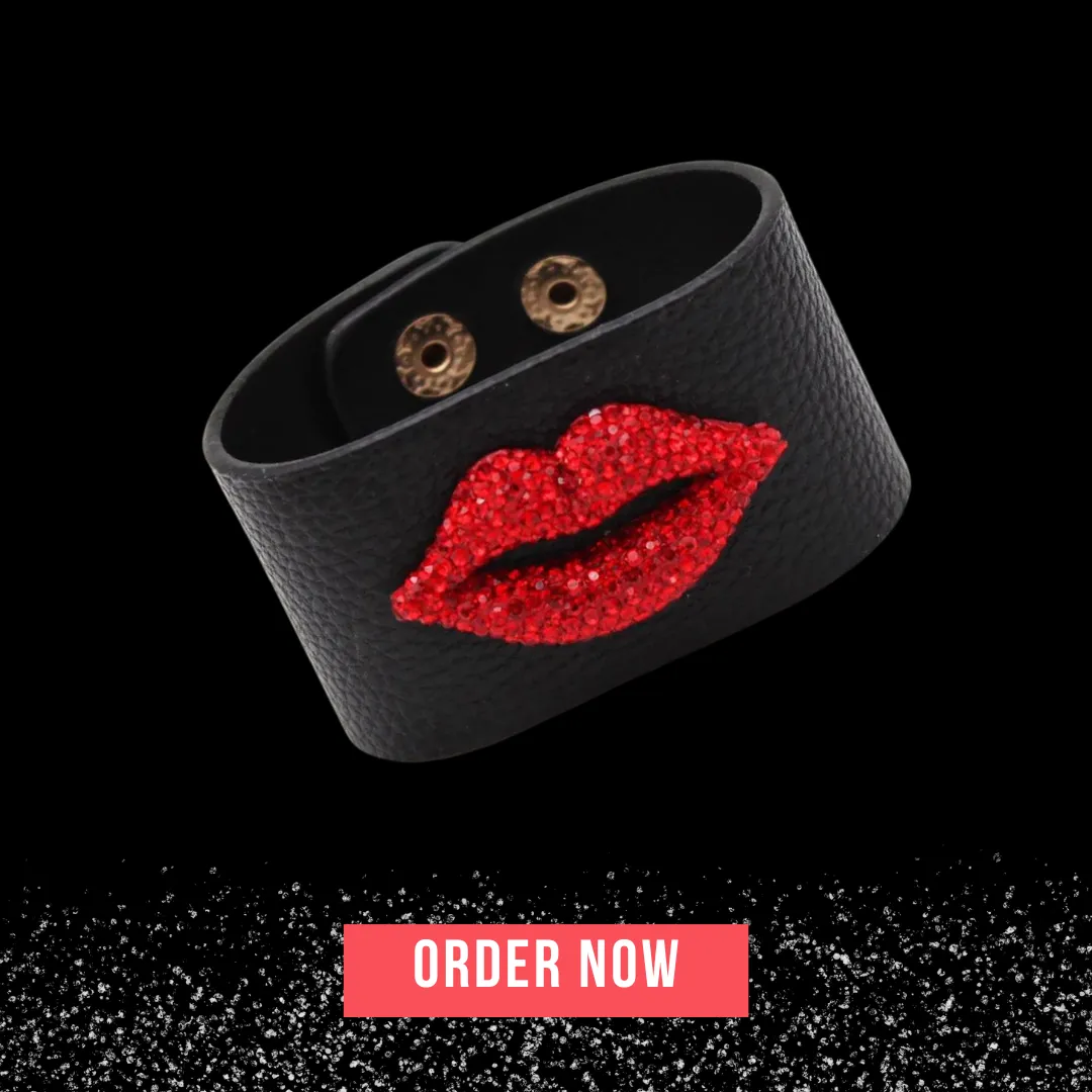 Crystal Red Lip Bracelet