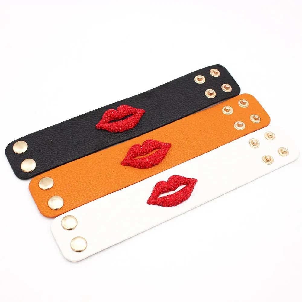 Crystal Red Lip Bracelet