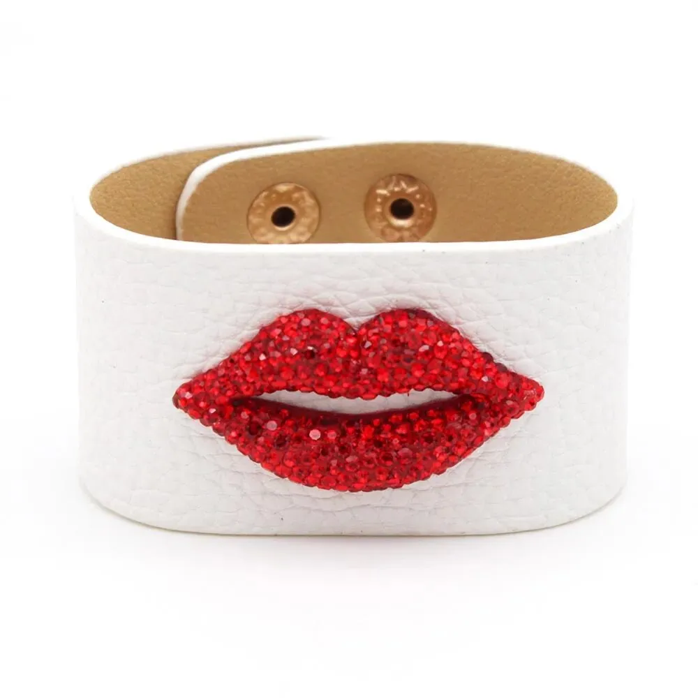 Crystal Red Lip Bracelet