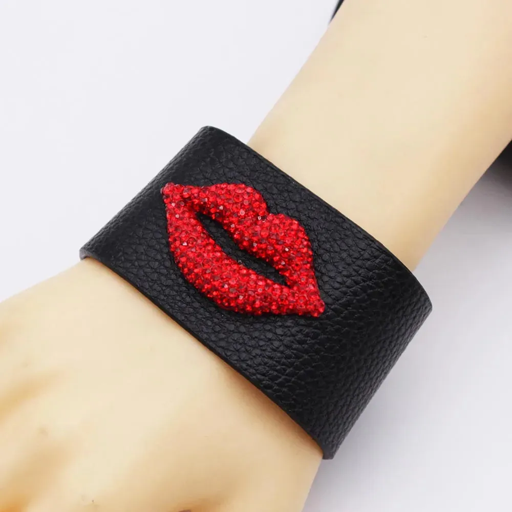 Crystal Red Lip Bracelet