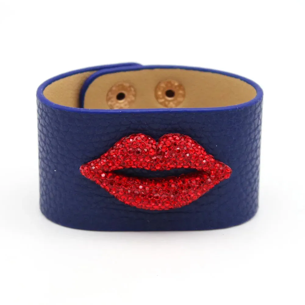 Crystal Red Lip Bracelet