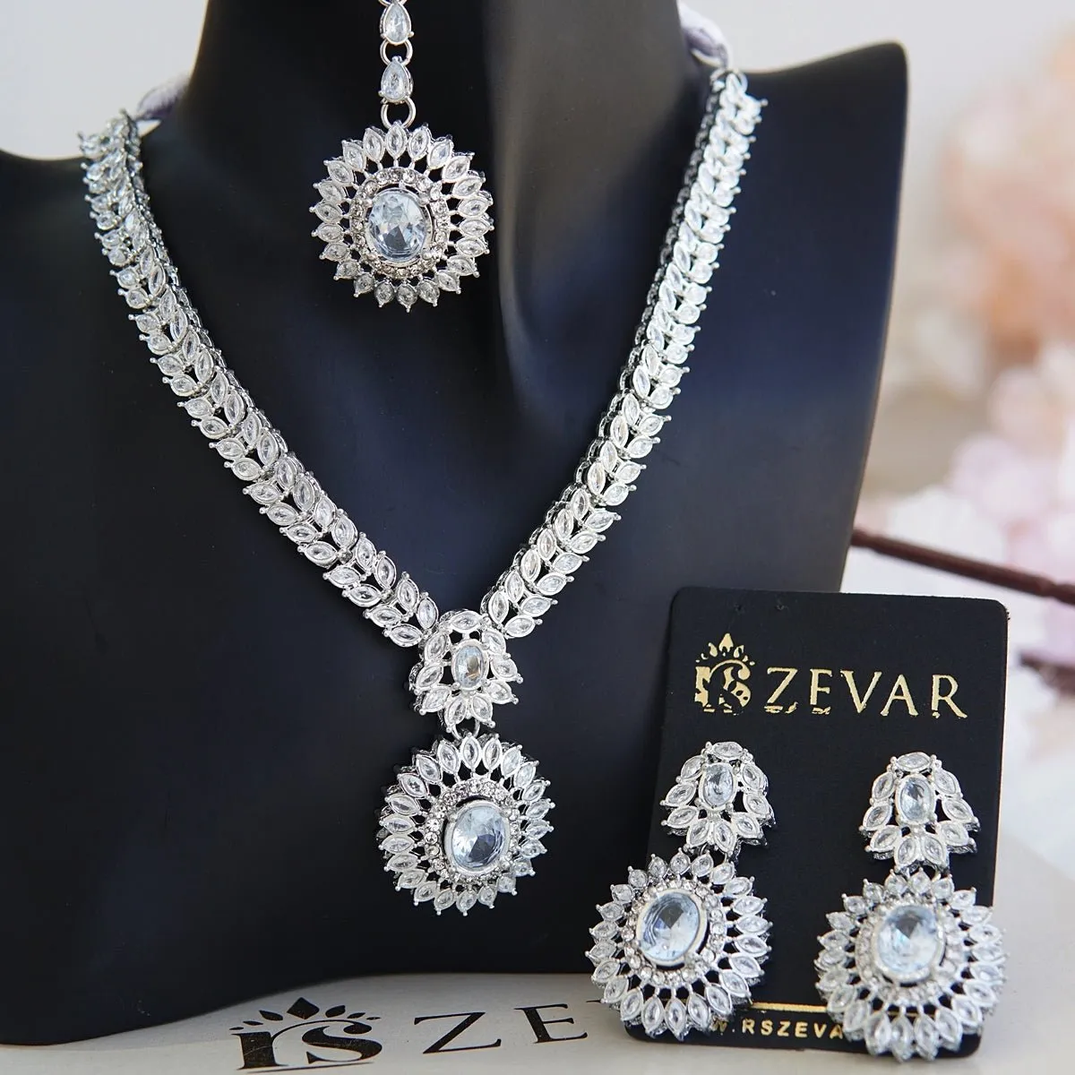 Cubics Partywear Necklace Set