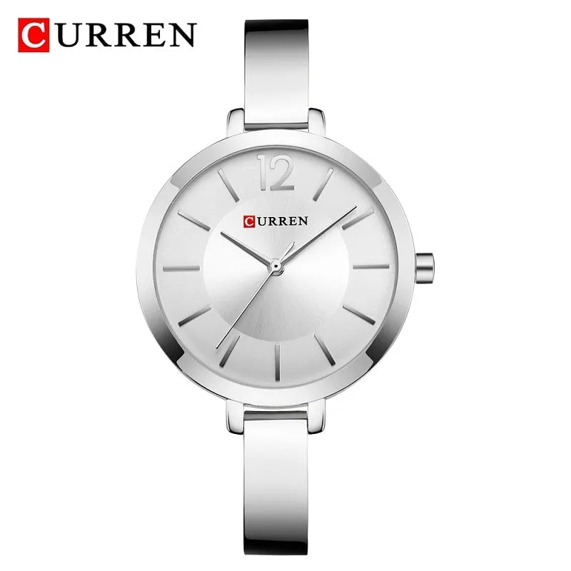CURREN Fashion Gold Watches Women Watch Brand Luxury Ultra Thin Quartz Female WristWatch Woman Romantic Clock Relogio Feminino