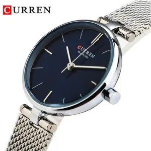 CURREN Watches Women Fashion 2022 Luxury Brand Quartz Watch Ladies Mesh Stainless Steel Clock Female Wristwatch Relogio Feminino