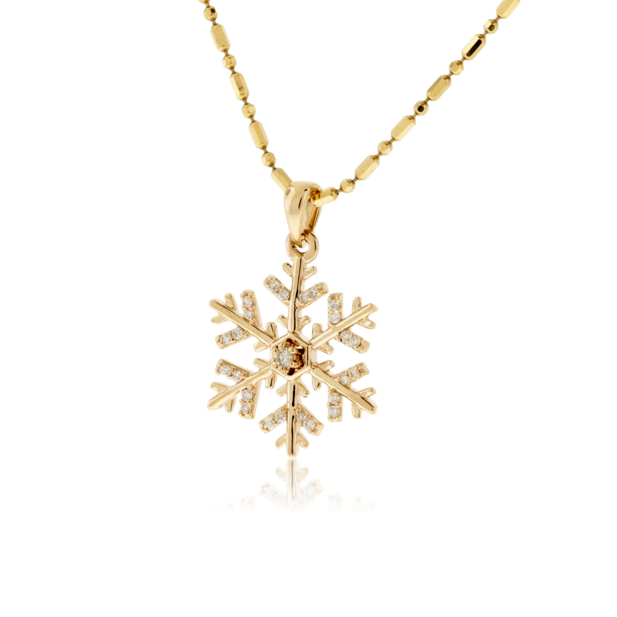 Dainty Diamond Snowflake Pendant