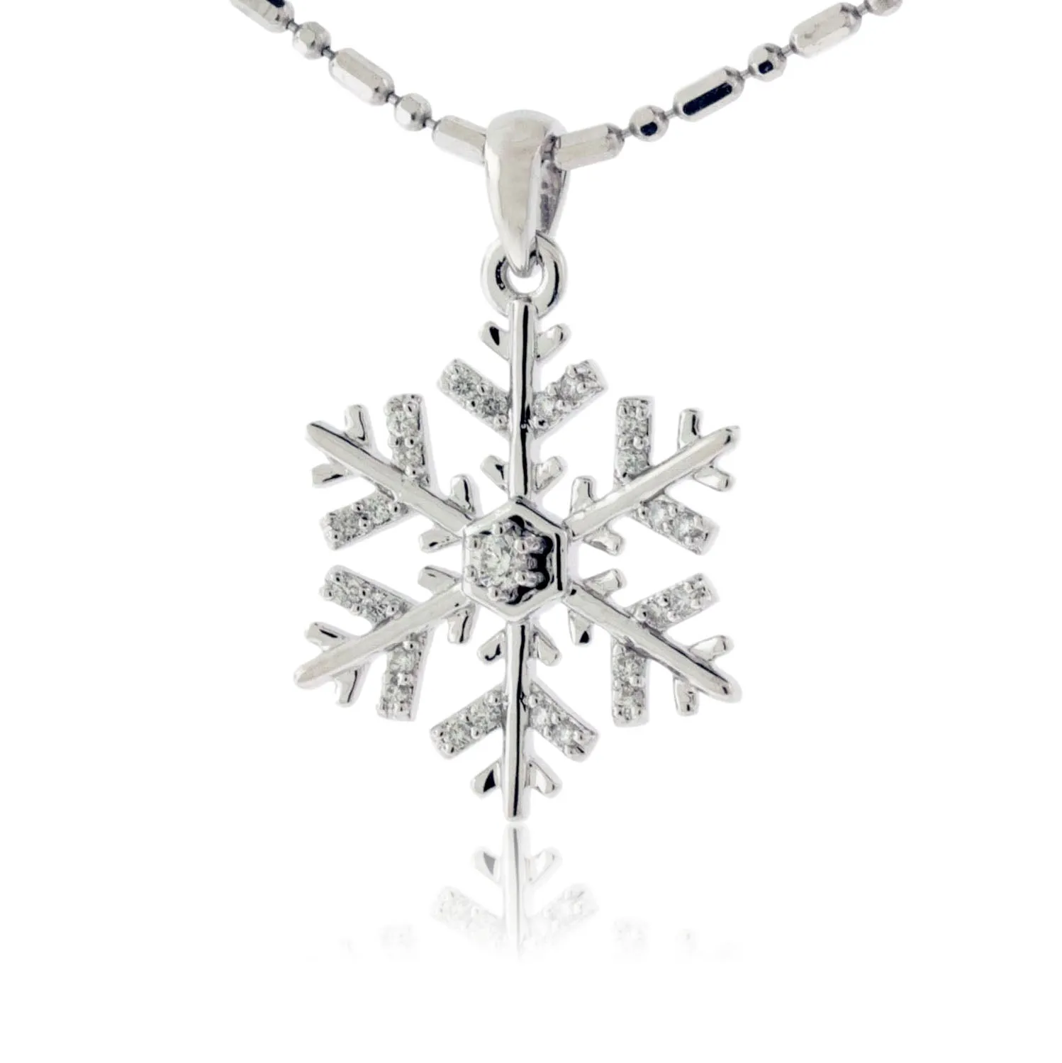 Dainty Diamond Snowflake Pendant