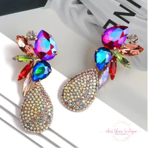 Dazzling Daydreams -  Dark Multi Earrings - WOW WED
