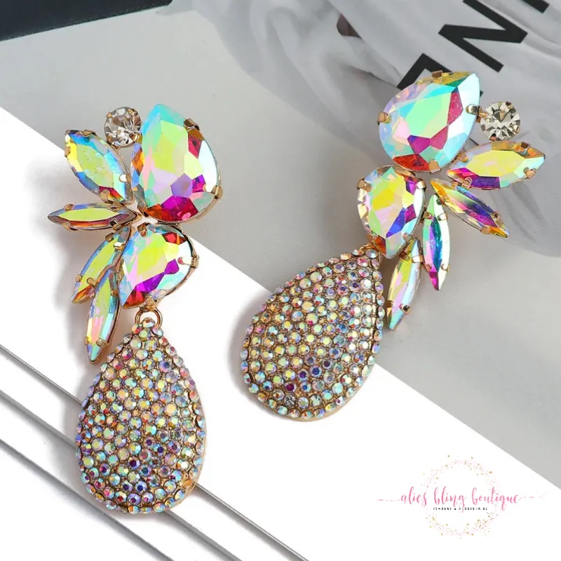 Dazzling Daydreams -  Light Multi Earrings - WOW WED
