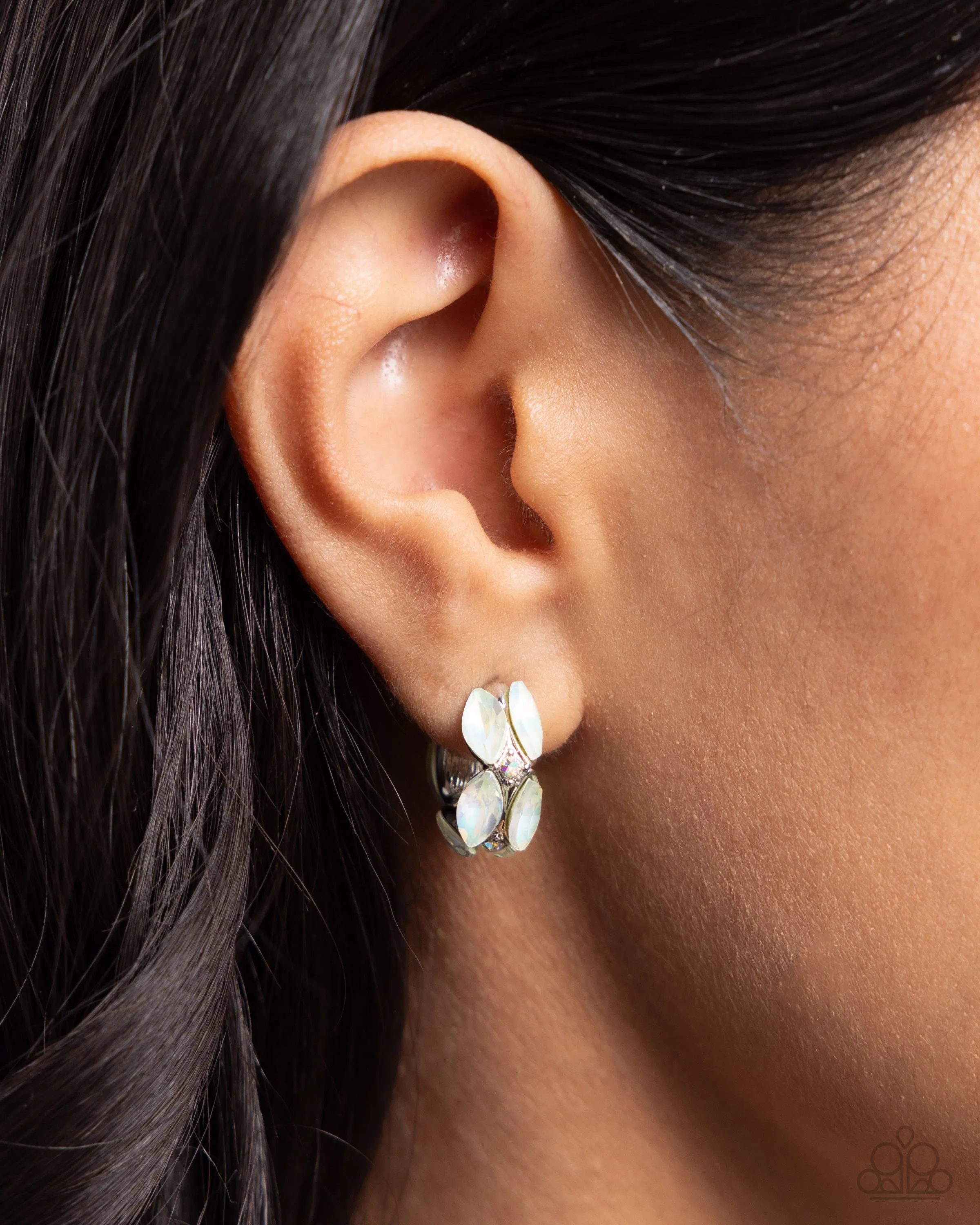 Dazzling Destiny - Green Hoop Earring