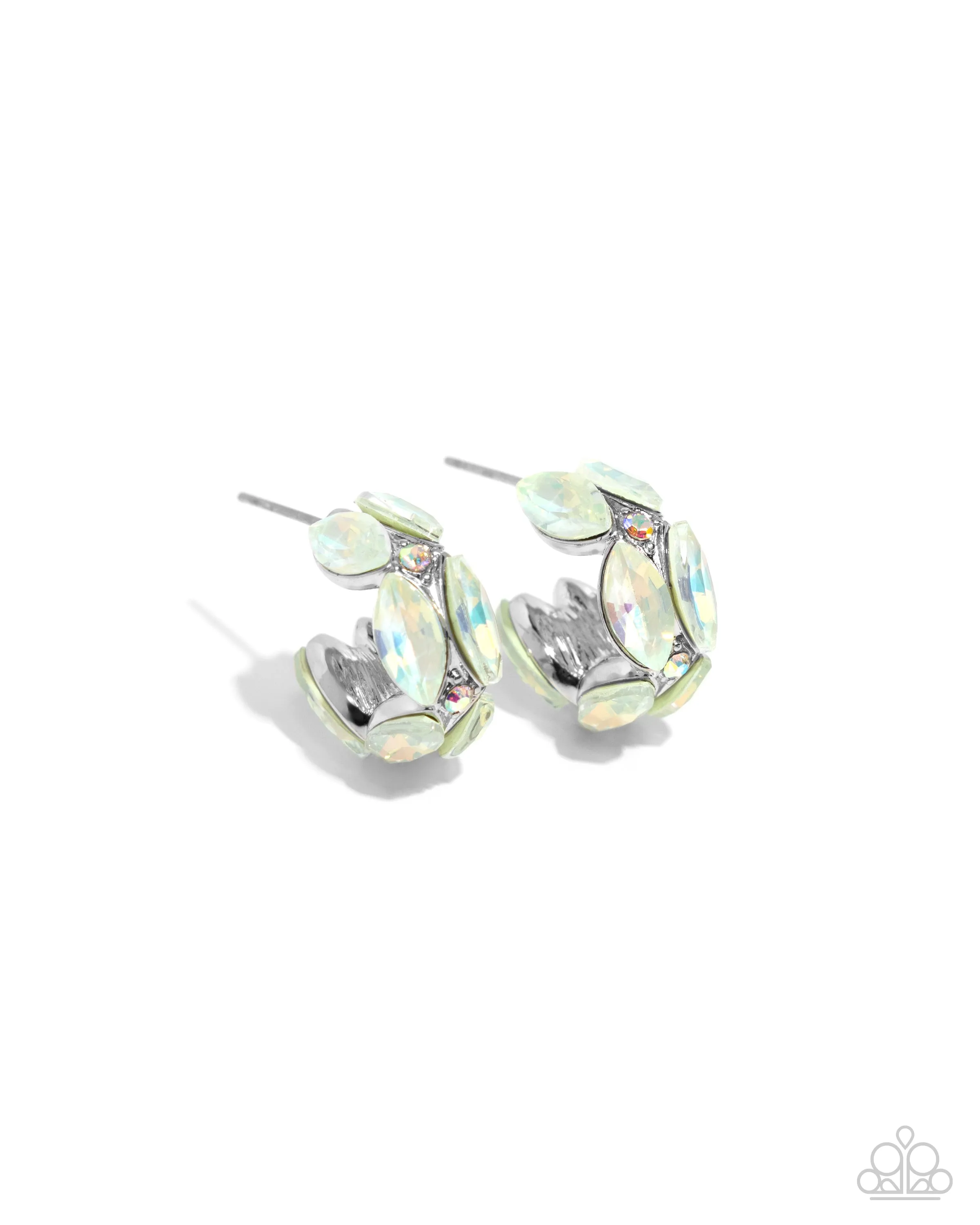Dazzling Destiny - Green Hoop Earring