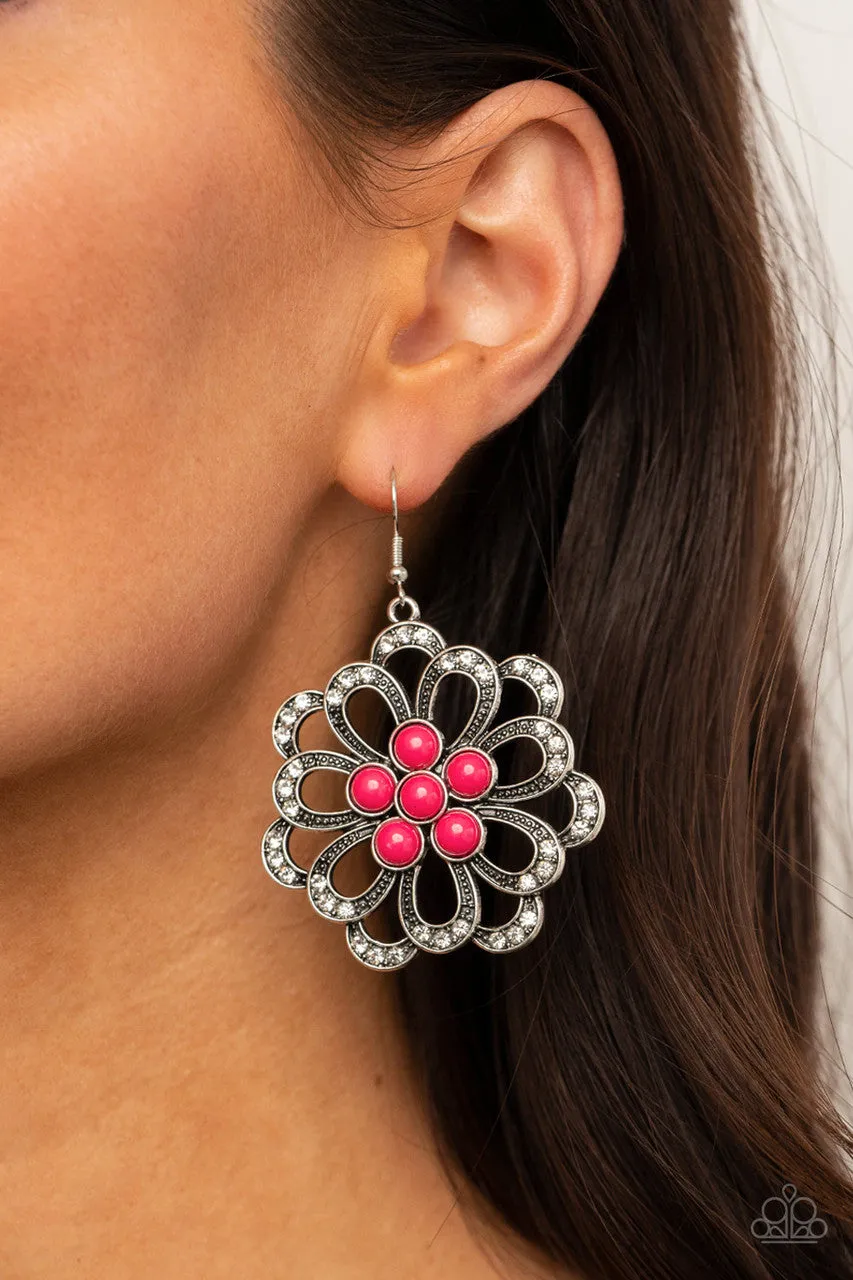Dazzling Dewdrops Pink Paparazzi Earrings