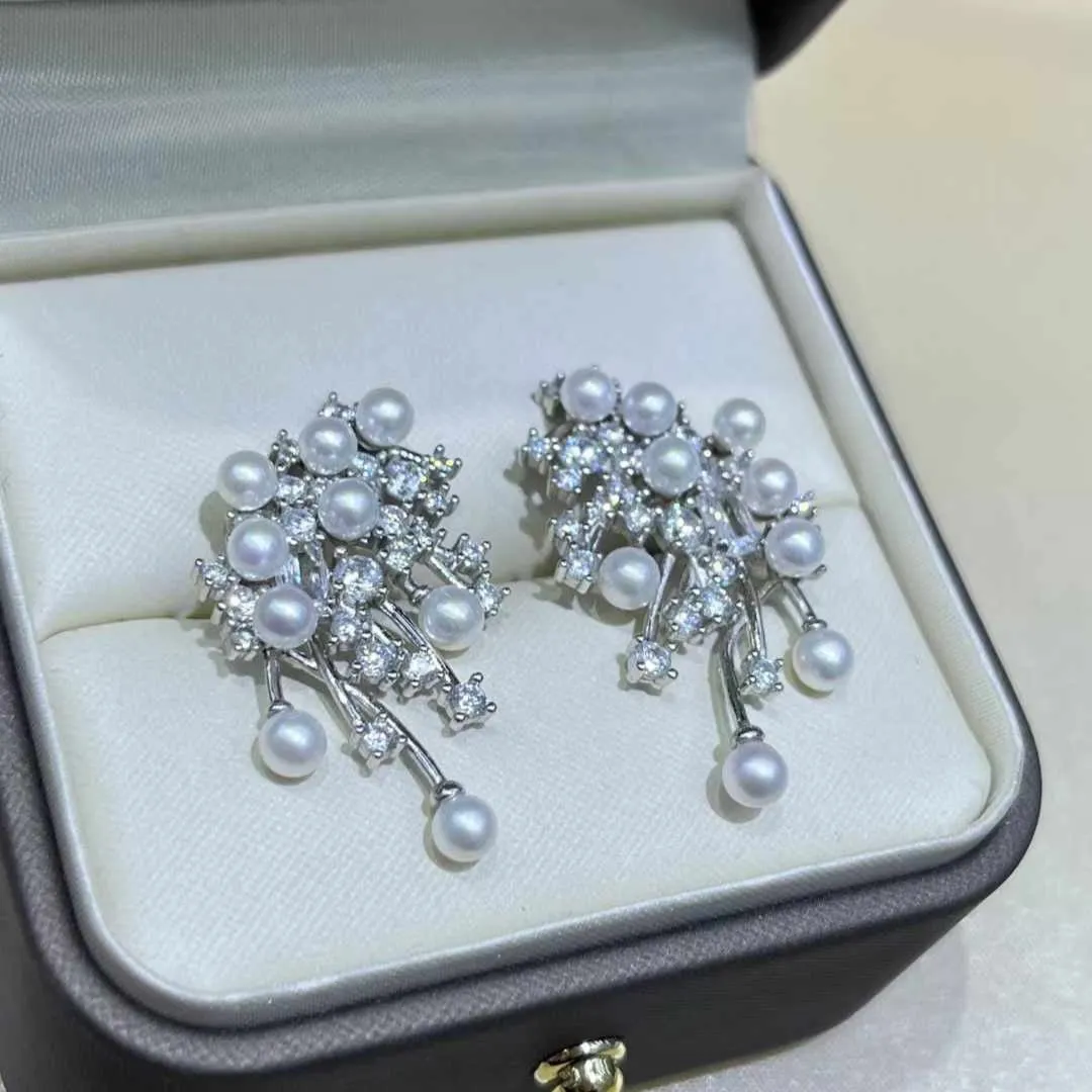 Dazzling Fireworks Pearl Stud Earrings