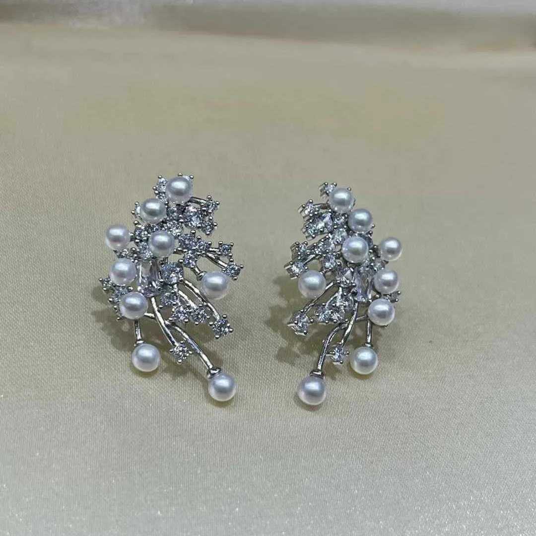 Dazzling Fireworks Pearl Stud Earrings