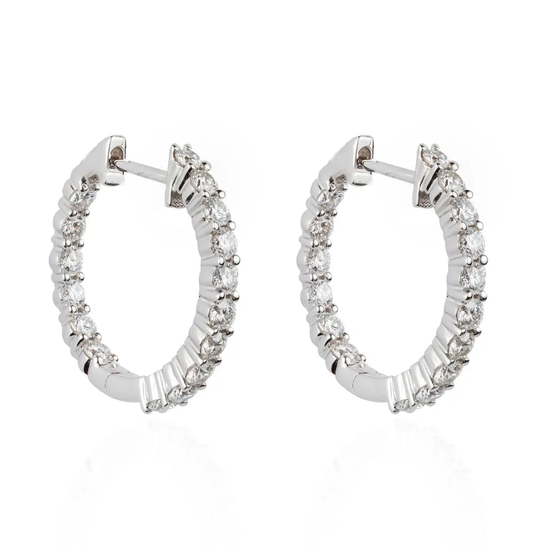 Dazzling Loop Diamond Earrings