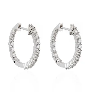 Dazzling Loop Diamond Earrings