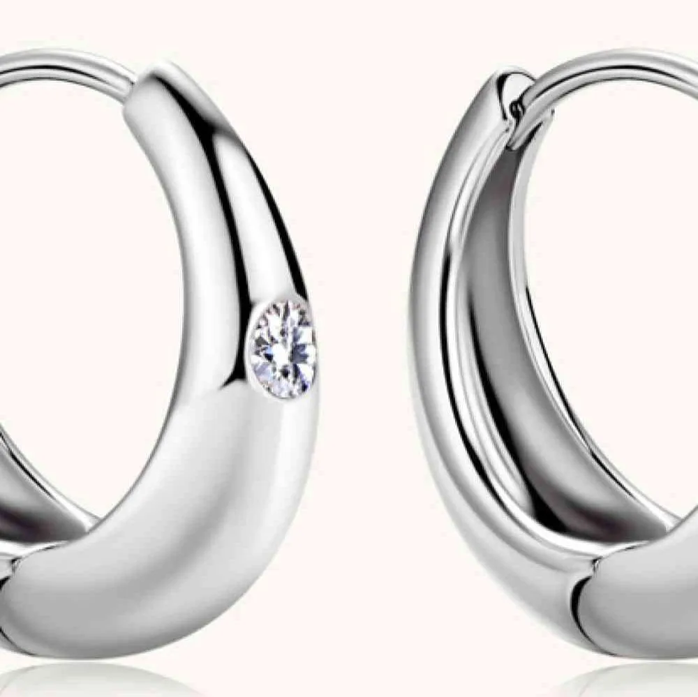 Dazzling Moissanite Hoop Earrings