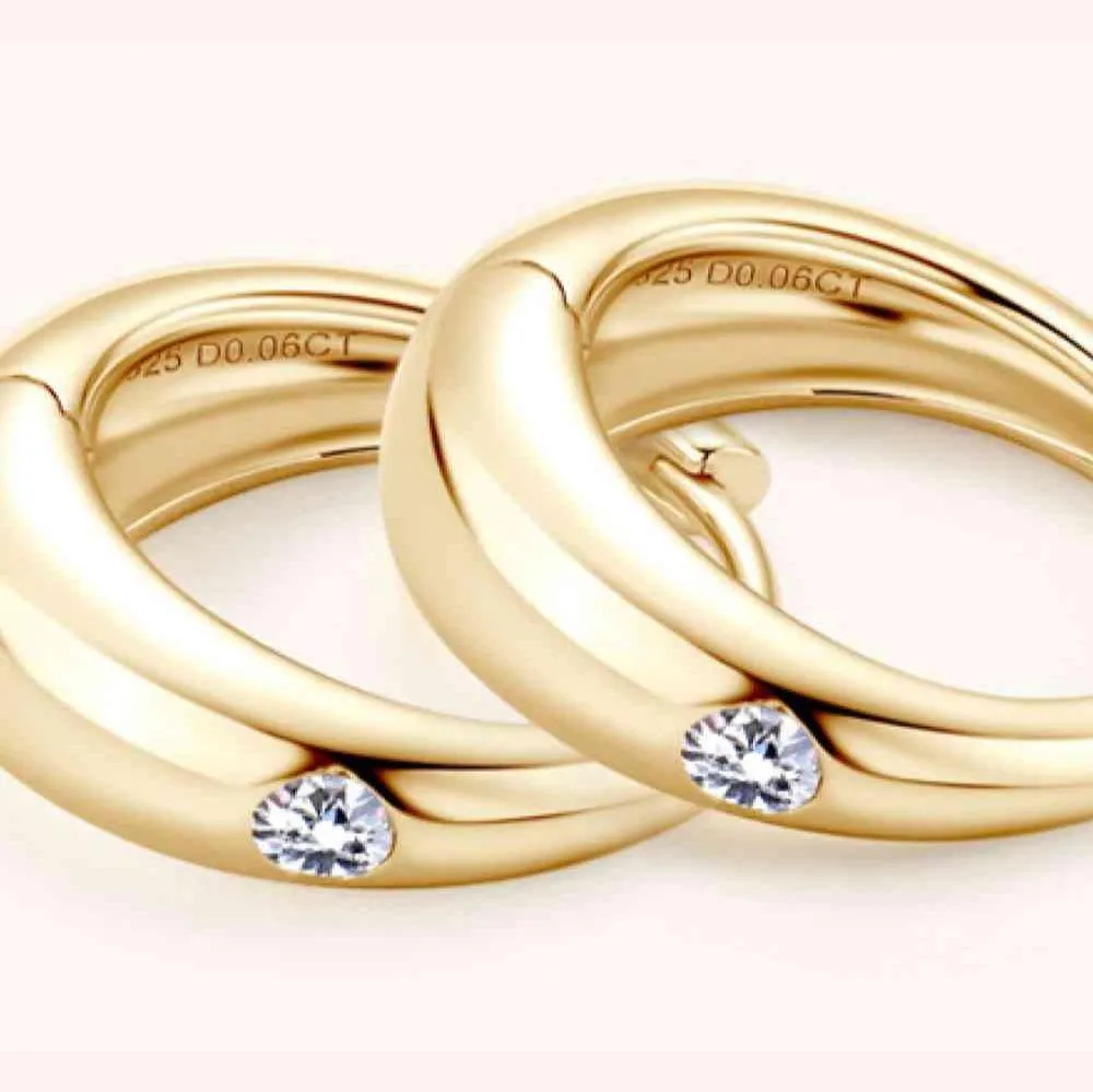 Dazzling Moissanite Hoop Earrings