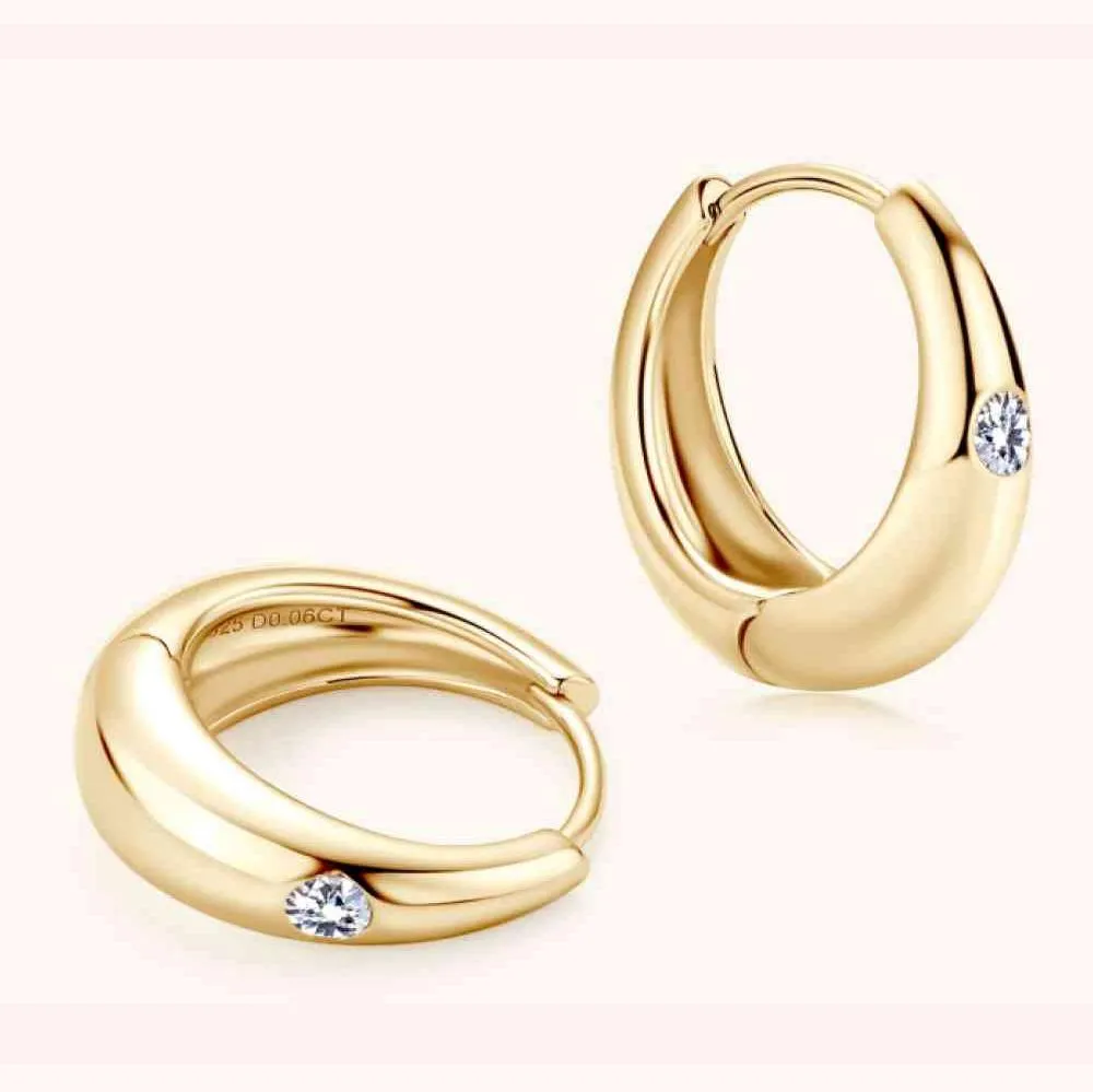 Dazzling Moissanite Hoop Earrings
