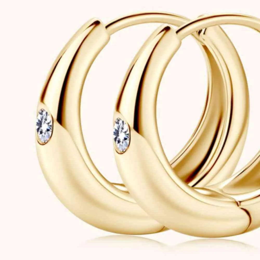Dazzling Moissanite Hoop Earrings