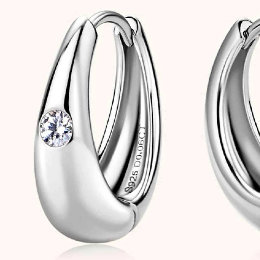 Dazzling Moissanite Hoop Earrings