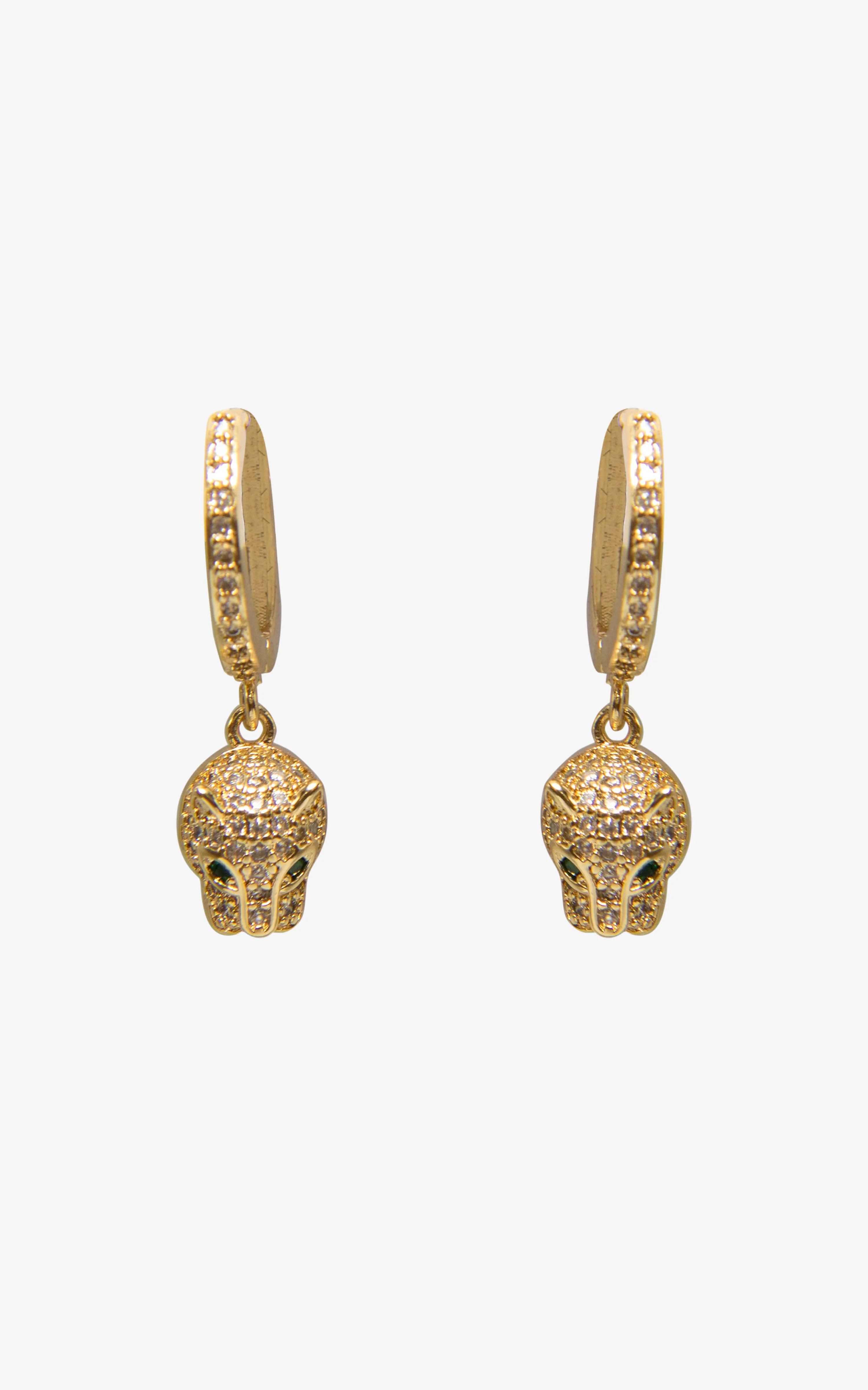 Dazzling Panther Huge Hoop Earrings