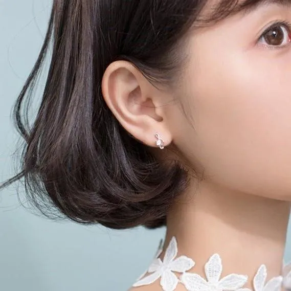 Dazzling Tiny Asymmetric Stud Earrings