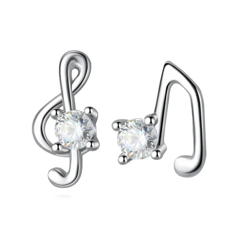 Dazzling Tiny Asymmetric Stud Earrings