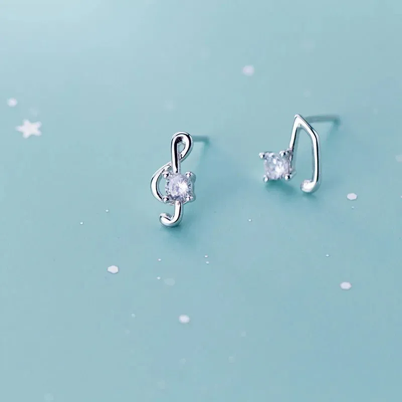 Dazzling Tiny Asymmetric Stud Earrings