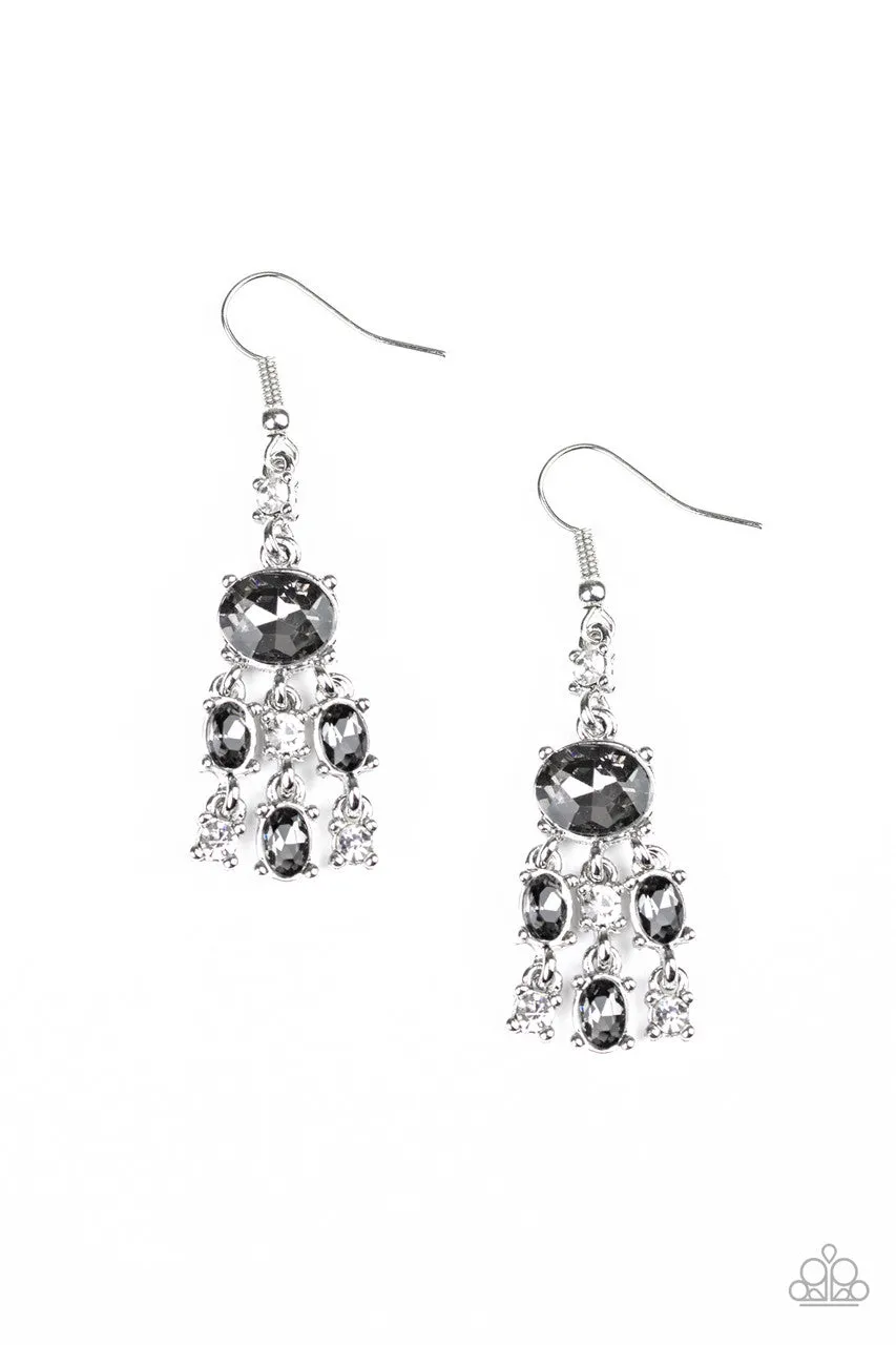 Demurely Divine Silver Paparazzi Earrings