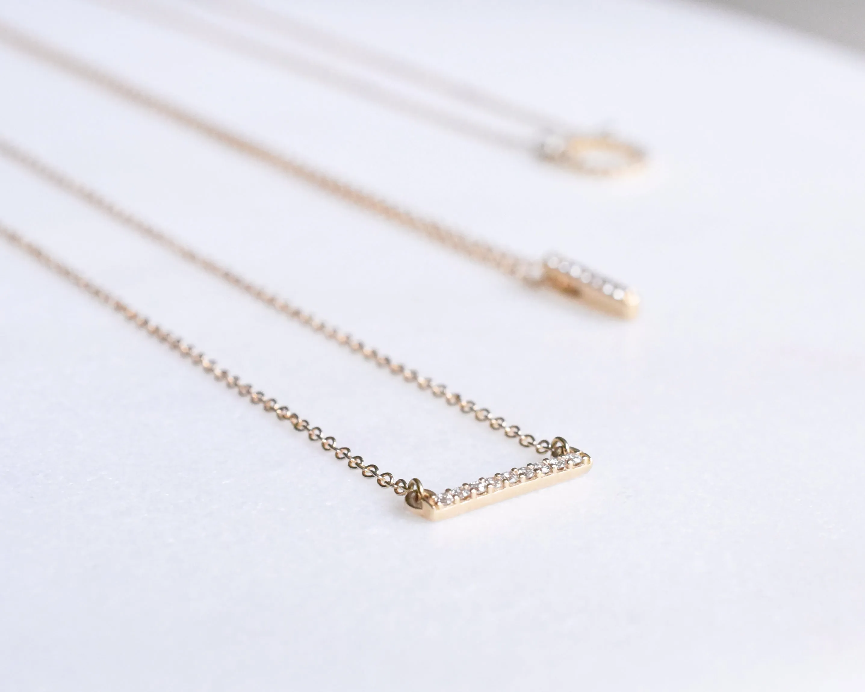 Diamond Bar Necklace