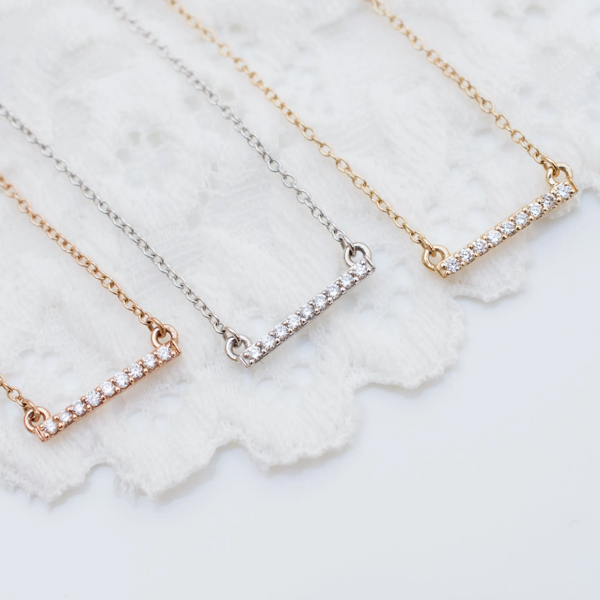 Diamond Bar Necklace