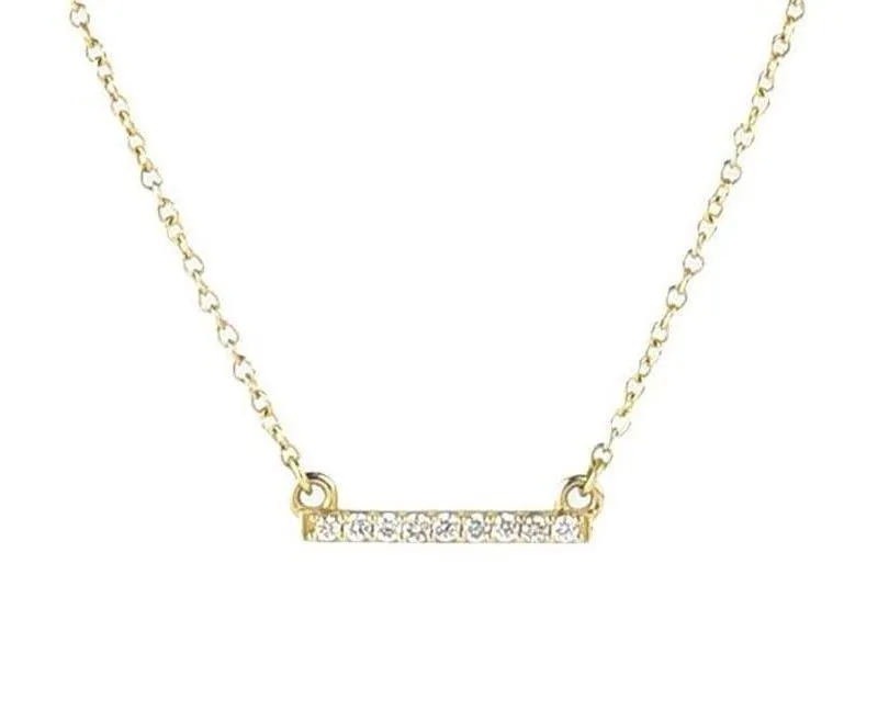 Diamond Bar Necklace