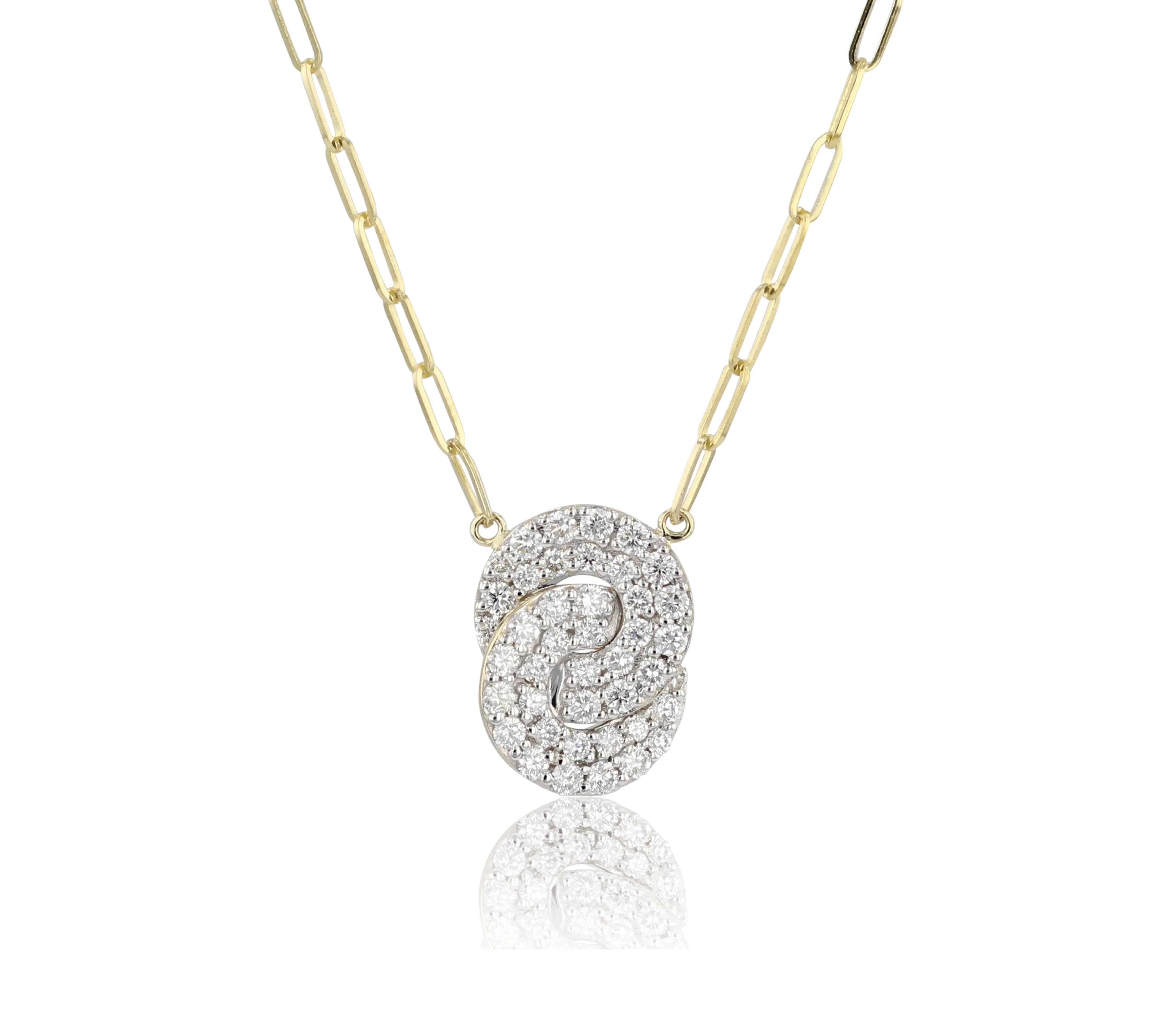 Diamond Double Interlocking Aura Necklace