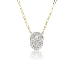 Diamond Double Interlocking Aura Necklace