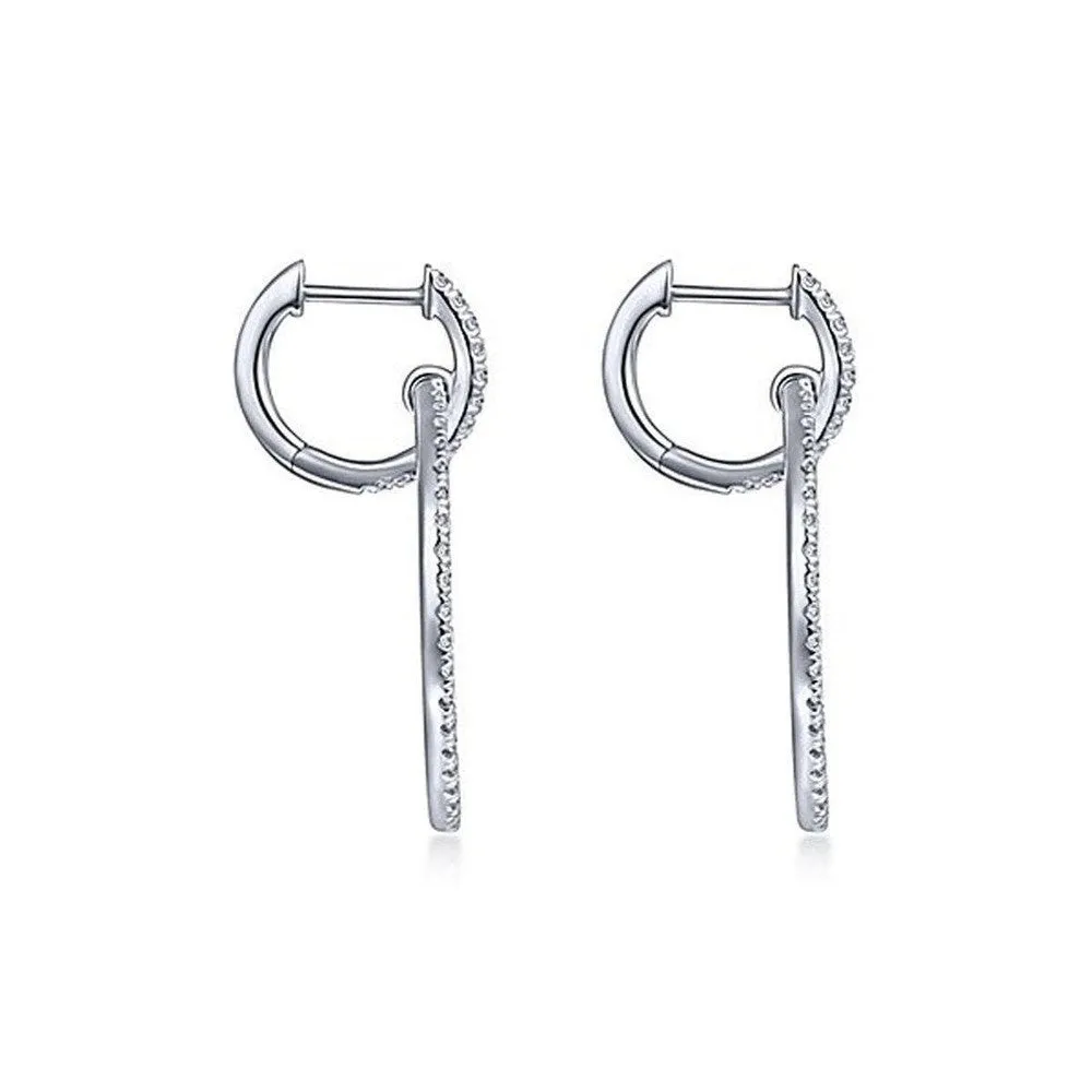Diamond Huggie Hoop