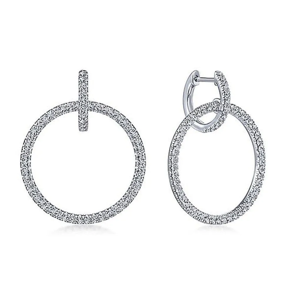 Diamond Huggie Hoop