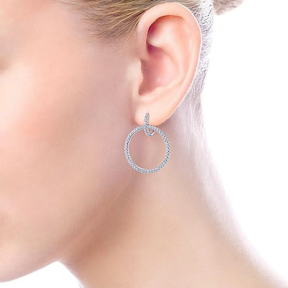 Diamond Huggie Hoop