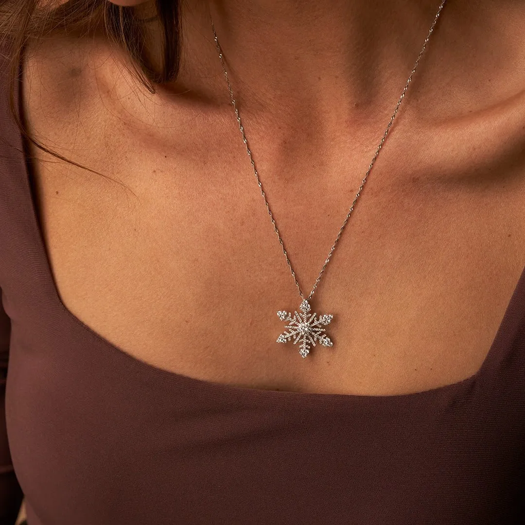 Diamond Snowflake Pendant