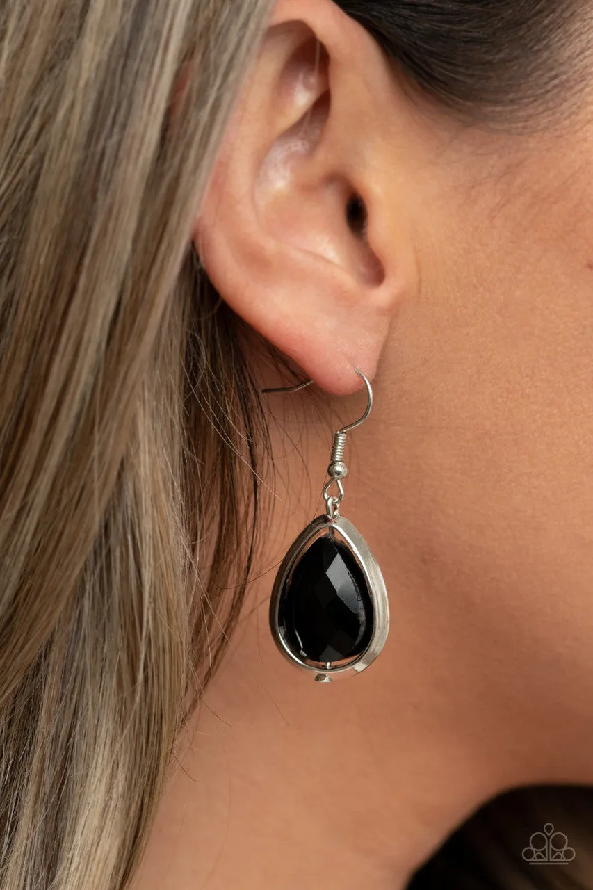 Drop-Dead Duchess Black Paparazzi Earrings