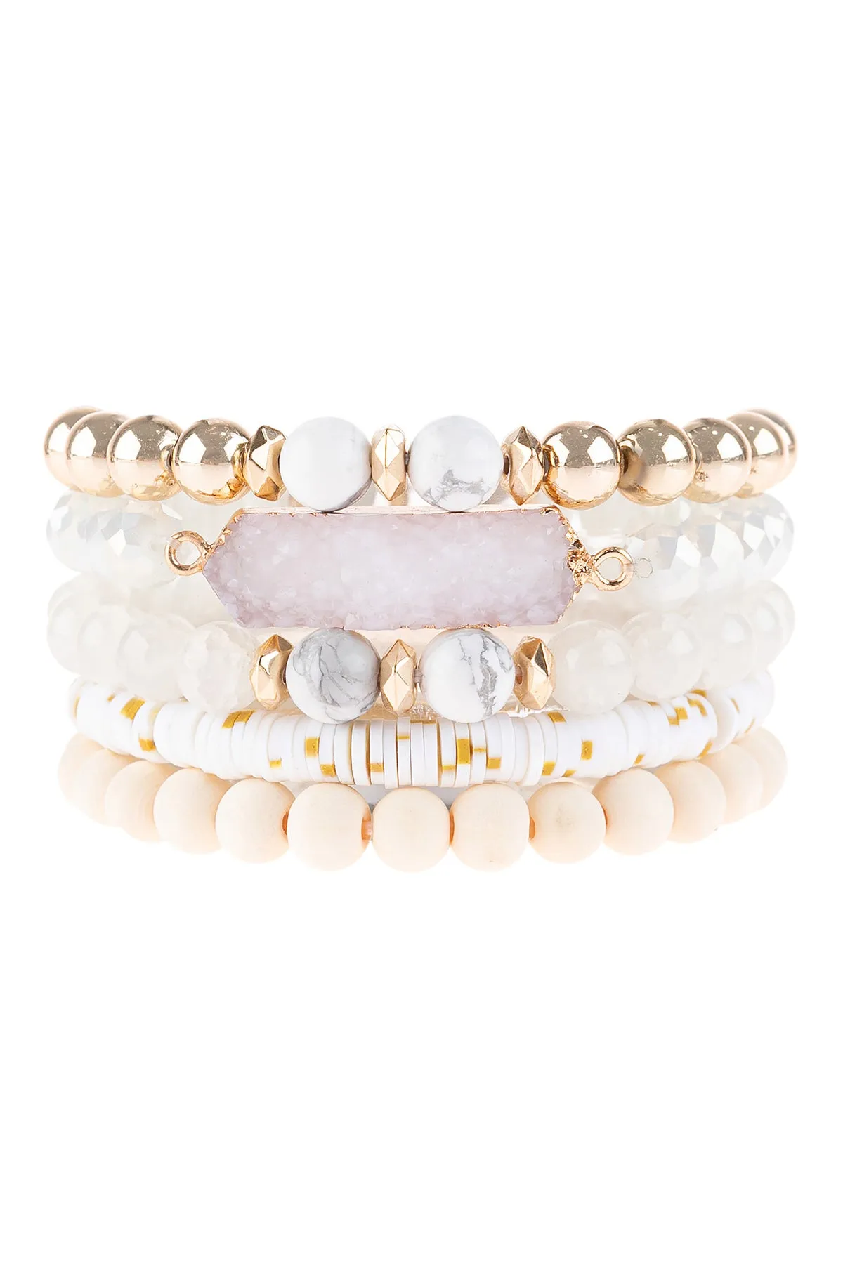 DRUZY HEXAGON MULTIBEADS BRACELET
