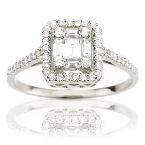 DSL Baguette Illusion Diamond Ring