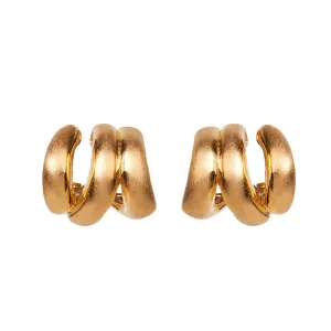 Earring Heritage Satin - Gold Knot
