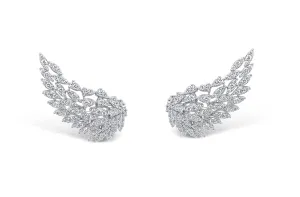 Earrings Wings 18kt White Gold Diamonds