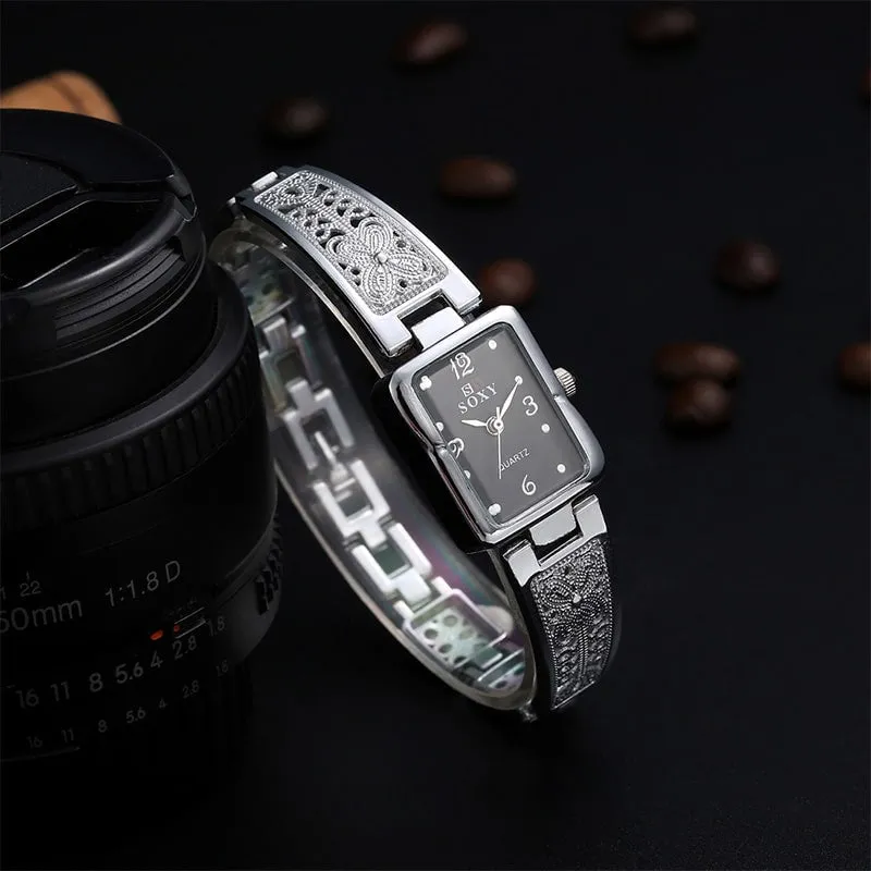 Elegant Floral Lace Bracelet Watches