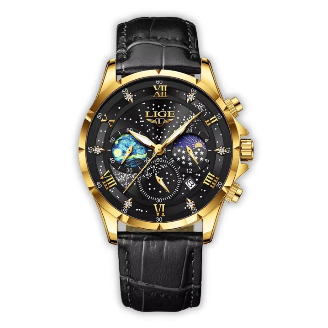 ELEGANT MOONPHASE WATCH | Timeless Lunar Elegance
